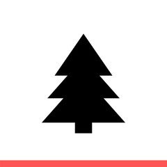 Obraz premium Christmas tree icon, vector illustration