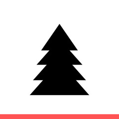 Obraz premium Christmas tree icon, vector illustration