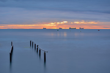 Obraz premium Amanecer en la playa