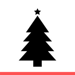 Christmas tree icon, vector illustration
