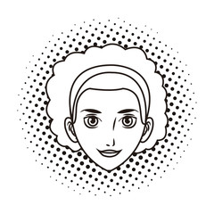 pop art woman face