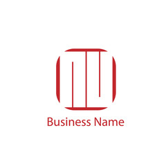 Initial letter NU logo template Design