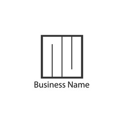 Initial letter NU logo template Design