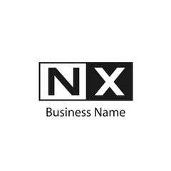 Initial letter NX logo template Design