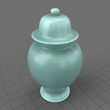 Antique vase with lid