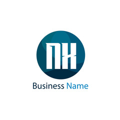 Initial letter NX logo template Design
