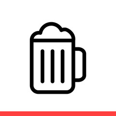 Beer icon, vector illustration