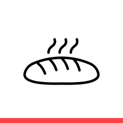 Bread icon, vector illustration