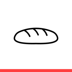 Bread icon, vector illustration