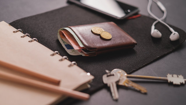 Brown male wallet