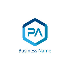 Initial Letter Pa Logo Template Design