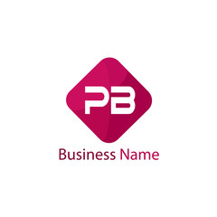 Initial Letter PB Logo Template Design