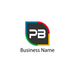 Initial Letter PB Logo Template Design