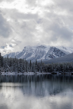 Herbert Lake on a cloudy day