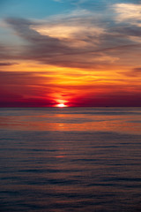 Fototapeta na wymiar Sunset on North Sea