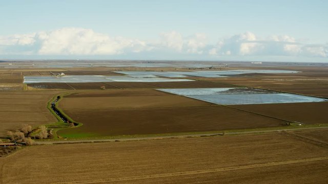 Aerial view of Sutter rice fields Northern California