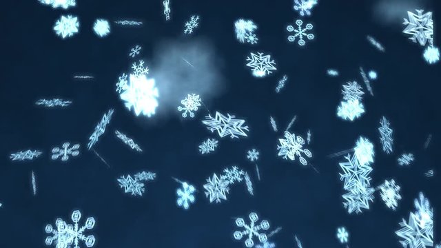 Winter Happy Holidays Motion Graphic With Snowflakes