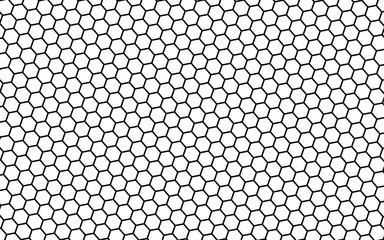 Black honeycomb on a white background. Isometric geometry. 3D illustration