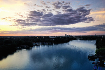 Extrem sch&ouml;ne Drohnenaufnahme vom Maschsee Hannover