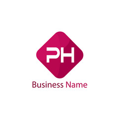 Initial Letter PH Logo Template Design