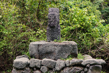 Pierre magique à Dongjaseok, jeju, corée du sud