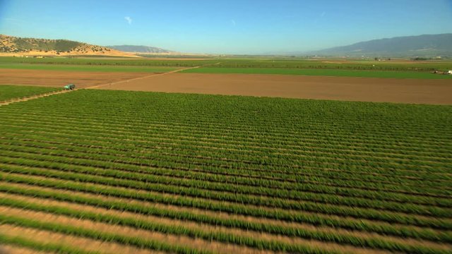 Aerial California USA arable Farming crops field vegetation agricultural