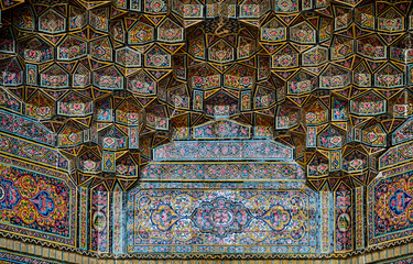 Nasir-ol-Molk Mosque, the so-called Pink Mosque, Shiraz, Iran