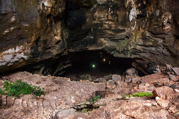 The view of cave entrance. Heaven Cave in Turkey.
