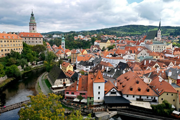 Fototapeta na wymiar View of the city of Cesky Krumlov
