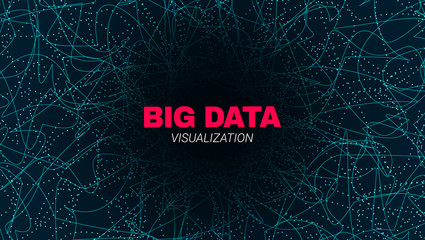 Abstract Big Data Futuristic Visualization.