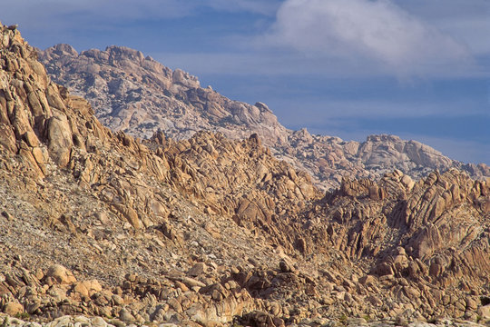 Afternoon light on the Granite Mountains in southern California.