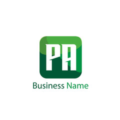 Initial letter PA Logo Template Design