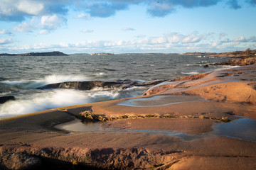 Waves on the rocks