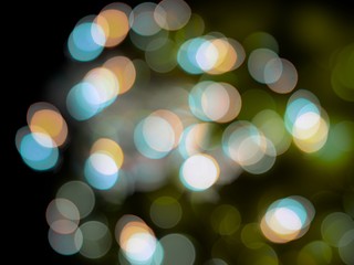 Obraz premium Soft glowing bright abstract white blue and orange lights blur background