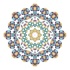 Mandala. Ethnicity round ornament. Ethnic style. Elements for invitation cards, brochures, covers. Oriental circular pattern. Arabic, Islamic, moroccan, asian, indian native african motifs.