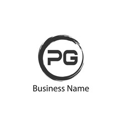 Initial letter PG Logo Template Design