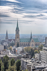 Fototapeta na wymiar Panorama miasta - Katedra - Łódź - Polska