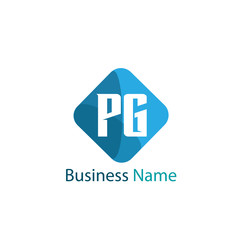 Fototapeta premium Initial letter PG Logo Template Design