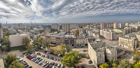 Panorama miasta - centrum - Łódź - Polska