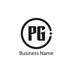 Initial letter PG Logo Template Design