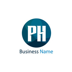 Initial letter PH Logo Template Design