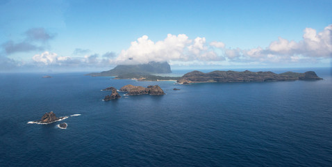 Naklejka premium Lord Howe island from above