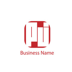 Initial letter PJ Logo Template Design