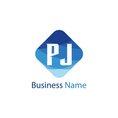 Initial letter PJ Logo Template Design