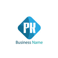 Initial letter PK Logo Template Design