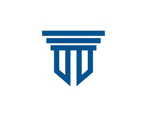 Pillar Logo Template. Column Vector Design