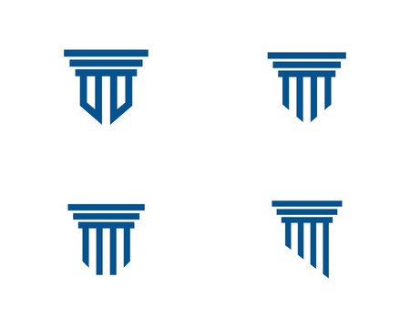 Pillar Logo Template. Column Vector Design