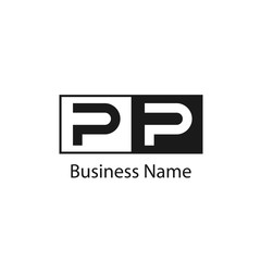 Initial letter PP Logo Template Design