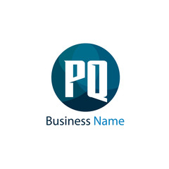 Initial letter PQ Logo Template Design