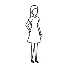 beautiful and young woman character